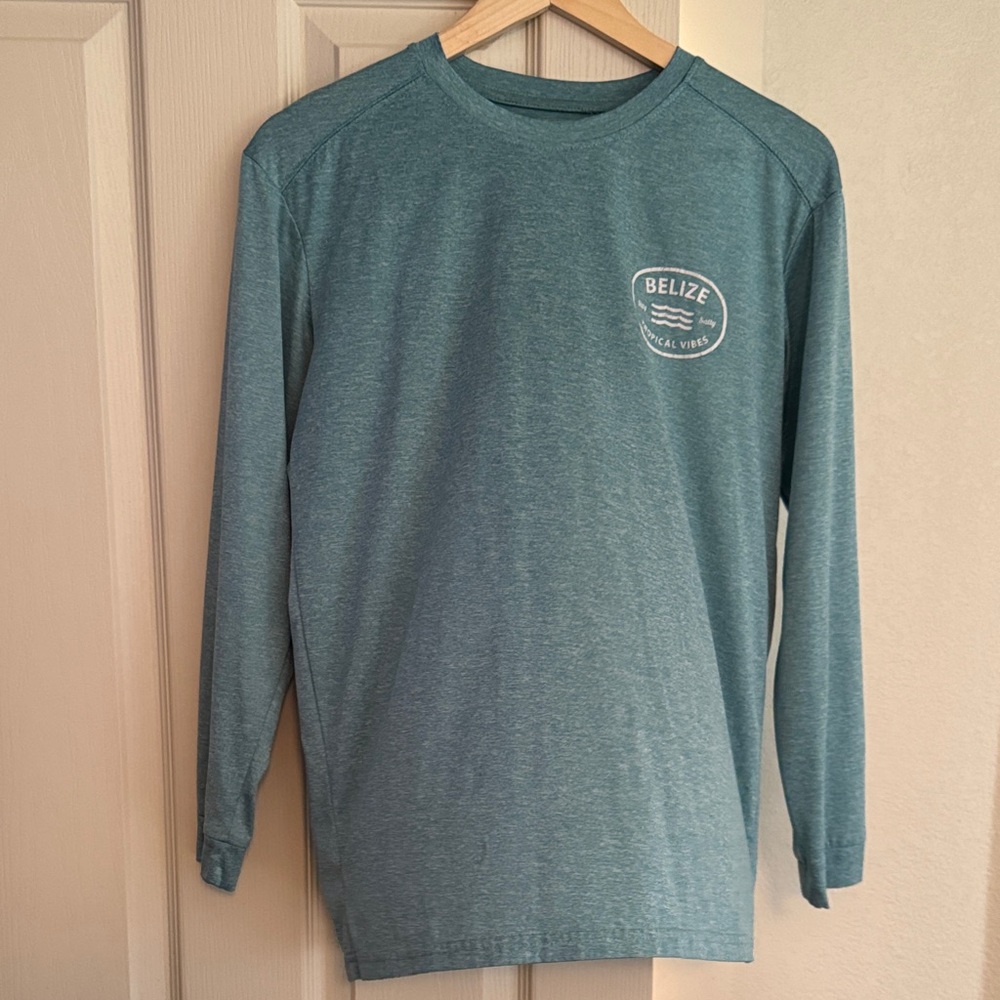 Blue Long Sleeve Shirt with Belize Logo
